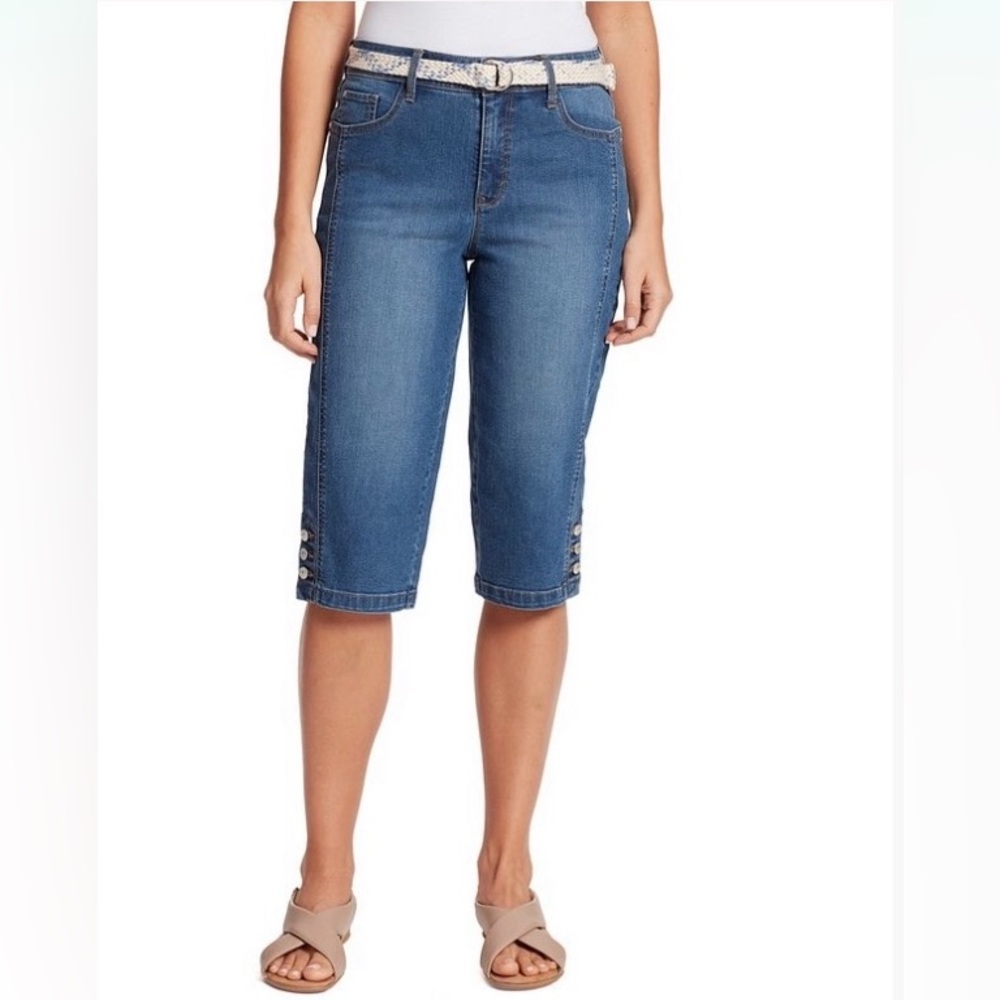 Gloria Vanderbilt Denim All-Around Slimming Effect Skimmer Size 8 Petite EUC